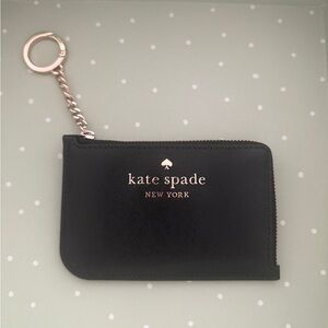 Kate Spade Black Card Holder with Keychain
